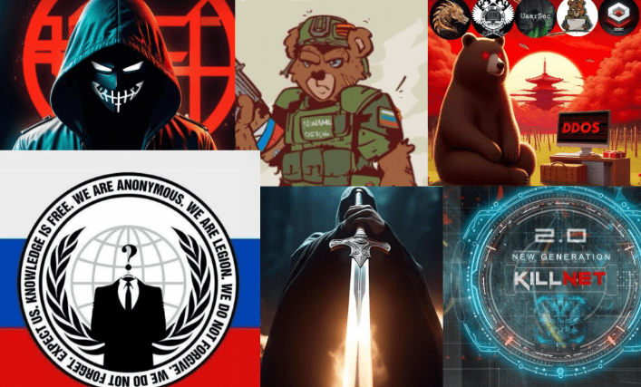 hacktivists promotion Sample of imagery used by hacktivists to promote their threat activity