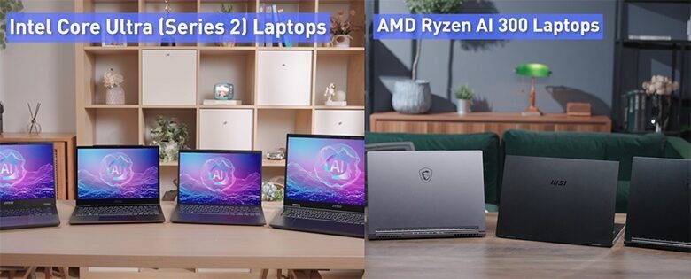 AMD's Ryzen AI 300 series and Intel's Core Ultra Series 2. AMD's Ryzen AI 300 series and Intel's Core Ultra Series 2.