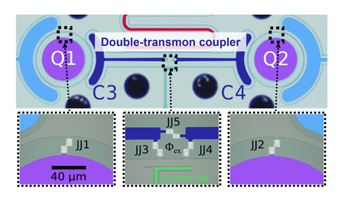 Optical microscope image of the actual fabricated circuit